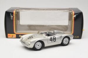 Porsche 550A Spyder #48 Sports Prototype 1955 Maisto 1:18 50341 Kovina – slika 8 od 8