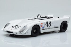 Porsche 908/02 #48 S. McQueen / P. Revson 12 Hours of Sebring 2nd Place Post Race Version 1970 AUTOart 1:18 87072 Kovina