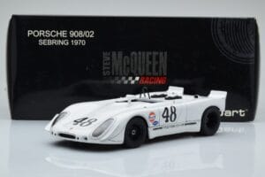 Porsche 908/02 #48 S. McQueen / P. Revson 12 Hours of Sebring 2nd Place Post Race Version 1970 AUTOart 1:18 87072 Kovina – slika 8 od 8