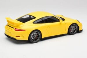 Porsche 911 991 GT3 Racing Rumena & Srebrna Kolesa Minichamps 1:18 110062722 Kovina – slika 3 od 8