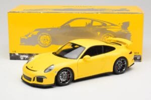 Porsche 911 991 GT3 Racing Rumena & Srebrna Kolesa Minichamps 1:18 110062722 Kovina – slika 8 od 8