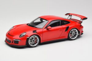 Porsche 911 991 GT3 RS Guards Rdeč Srebrna Platišča AUTOart 1:18 78165 Kovina