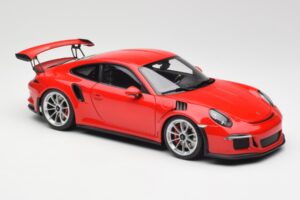 Porsche 911 991 GT3 RS Guards Rdeč Srebrna Platišča AUTOart 1:18 78165 Kovina – slika 6 od 8