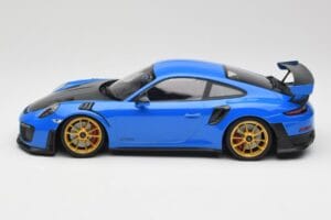 Porsche 911 991.2 GT2 RS Moder z Zlatimi Platišči Minichamps 1:18 155068302 Kovina – slika 3 od 6