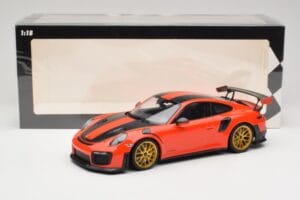 Porsche 911 991.2 GT2 RS Oranžen Weissach Package Zlata Platišča Minichamps 1:18 155068305 Kovina – slika 6 od 6