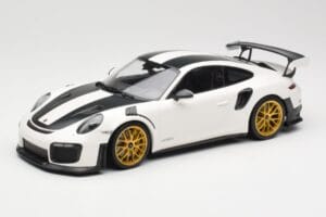 Porsche 911 991.2 GT2 RS Weissach Package Bel Z Zlatimi Platišči Minichamps 1:18 153068308 Kovina