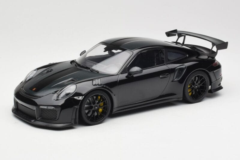 Porsche 911 991.2 GT3 RS Weissach Package Črn S Črnimi Platišči Minichamps 1:18 153068321 Kovina
