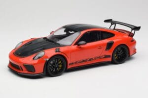 Porsche 911 991.2 GT3 RS Weissach Package Lava Orange Wording Črna Magnezijeva Platišča Minichamps 1:18 153068226 Kovina