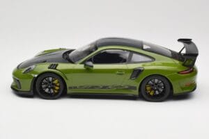 Porsche 911 991.2 GT3 RS Weissach Package Lizard Green Wording & Črna Magnezijeva Platišča Minichamps 1:18 155068232 Kovina – slika 3 od 6