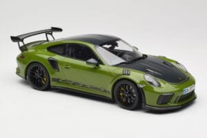 Porsche 911 991.2 GT3 RS Weissach Package Lizard Green Wording & Črna Magnezijeva Platišča Minichamps 1:18 155068232 Kovina – slika 4 od 6