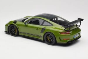 Porsche 911 991.2 GT3 RS Weissach Package Lizard Green Wording & Črna Magnezijeva Platišča Minichamps 1:18 155068232 Kovina – slika 5 od 6