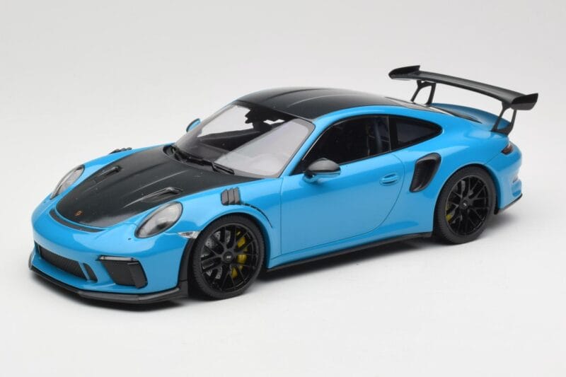 Porsche 911 991.2 GT3 RS Weissach Package Shark Blue Črna Magnezijeva Platišča Minichamps 1:18 153068224 Kovina