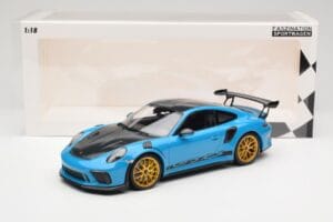 Porsche 911 991.2 GT3 RS Weissach Package Shark Blue Wording Zlata Magnezijeva Platišča Minichamps 1:18 153068237 Kovina – slika 6 od 6