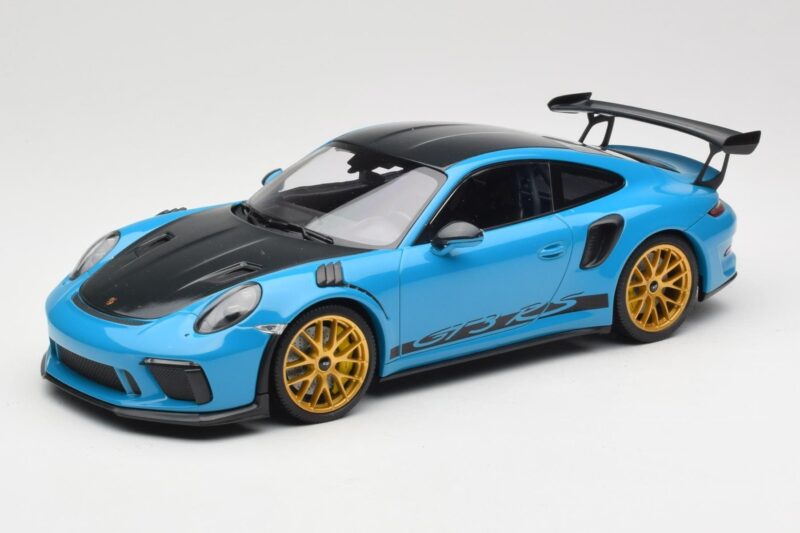 Porsche 911 991.2 GT3 RS Weissach Package Shark Blue Wording Zlata Magnezijeva Platišča Minichamps 1:18 153068237 Kovina