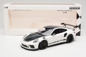 Porsche 911 991.2 GT3 RS Weissach Package Bela Wording Črna Magnezijeva Platišča Minichamps 1:18 153068225 Kovina – slika 6 od 6