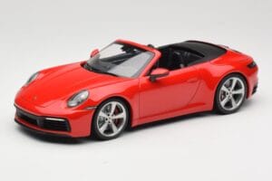 Porsche 911 992 Carrera 4S Kabriolet Rdeč Minichamps 1:18 155067331 Kovina