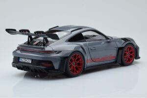 Porsche 911 992 GT3 RS Arctic Siv Pyro Rdeč Norev 1:18 187350 Kovina – slika 3 od 8