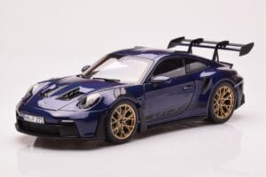 Porsche 911 992 GT3 RS Gentian Moder Metalik Norev 1:18 187363 Kovina