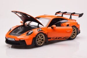 Porsche 911 992 GT3 RS Gulf Oranžen Norev 1:18 187360 Kovina – slika 2 od 8