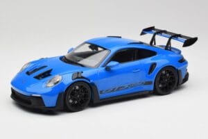 Porsche 911 992 GT3 RS Shark Modra & Črna Kolesa Minichamps 1:18 153062233 Kovina