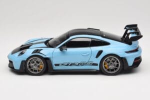 Porsche 911 992 GT3 RS Weissach Pack Gulf Blue Norev 1:18 187367 Kovina – slika 4 od 8