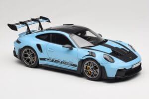 Porsche 911 992 GT3 RS Weissach Pack Gulf Blue Norev 1:18 187367 Kovina – slika 6 od 8