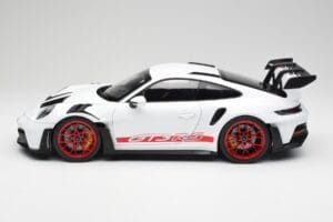 Porsche 911 992 GT3 RS Bel & Pyro Rdeč Norev 1:12 127530 Kovina – slika 3 od 6