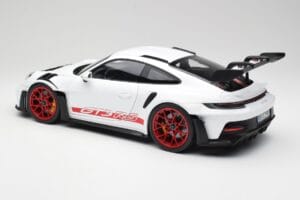 Porsche 911 992 GT3 RS Bel & Pyro Rdeč Norev 1:12 127530 Kovina – slika 5 od 6
