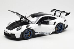 Porsche 911 992 GT3 Weissach Package Bel & Indigo Moder Norev 1:18 187353 Kovina – slika 2 od 8