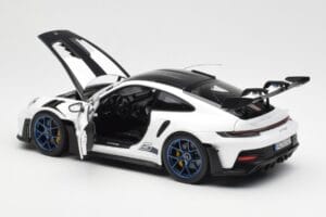 Porsche 911 992 GT3 Weissach Package Bel & Indigo Moder Norev 1:18 187353 Kovina – slika 5 od 8