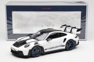 Porsche 911 992 GT3 Weissach Package Bel & Indigo Moder Norev 1:18 187353 Kovina – slika 8 od 8