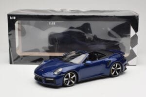 Porsche 911 992 Turbo S Kabriolet Blue Metallic Minichamps 1:18 155069081 Kovina – slika 6 od 6