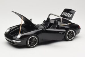 Porsche 911 993 Carrera Kabriolet Črn Bburago 1:18 3090-M1 Kovina – slika 2 od 8