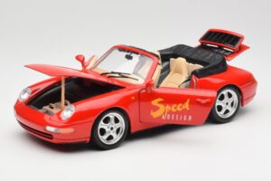 Porsche 911 993 Carrera Kabriolet Rdeč Bburago 1:18 3090 Kovina – slika 2 od 8