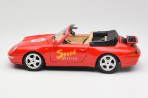 Porsche 911 993 Carrera Kabriolet Rdeč Bburago 1:18 3090 Kovina – slika 4 od 8