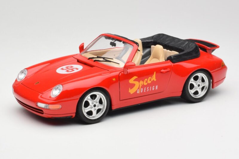 Porsche 911 993 Carrera Kabriolet Rdeč Bburago 1:18 3090 Kovina