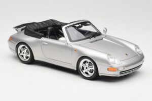 Porsche 911 993 Carrera Kabriolet Srebrna Bburago 1:18 18-12039 Kovina – slika 6 od 8
