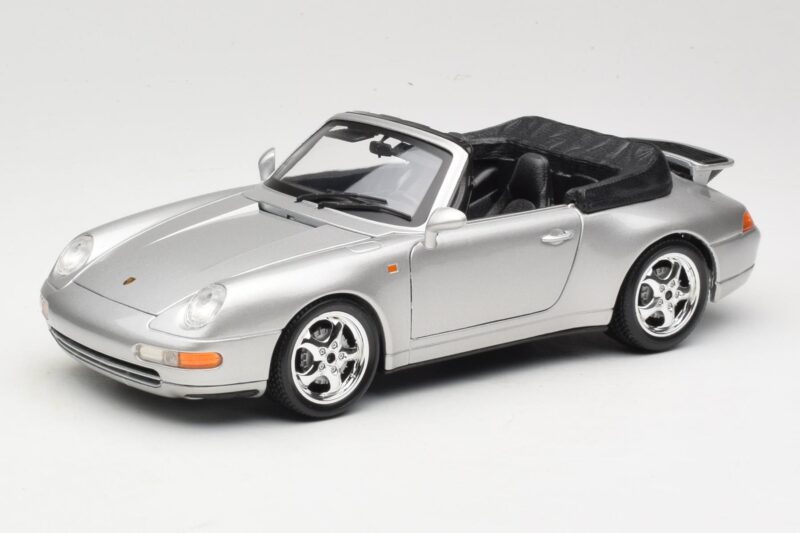 Porsche 911 993 Carrera Kabriolet Srebrna Bburago 1:18 18-12039 Kovina