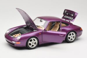 Porsche 911 993 Carrera Vijoličen Bburago 1:18 3060-M2 Kovina – slika 2 od 8