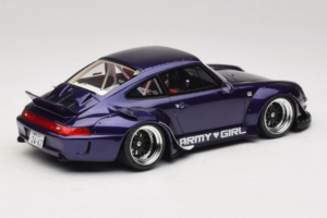 Porsche 911 993 RWB Army Girl Vijolična GT Spirit 1:18 GT562 Smola – slika 2 od 6