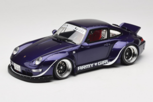 Porsche 911 993 RWB Army Girl Vijolična GT Spirit 1:18 GT562 Smola