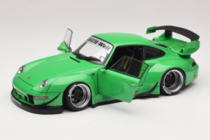Porsche 911 993 RWB Zelen Gun Grey Wheels AUTOart 1:18 78151 Kompozit – slika 2 od 8