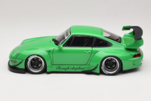 Porsche 911 993 RWB Zelen Gun Grey Wheels AUTOart 1:18 78151 Kompozit – slika 4 od 8