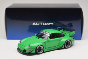 Porsche 911 993 RWB Zelen Gun Grey Wheels AUTOart 1:18 78151 Kompozit – slika 8 od 8