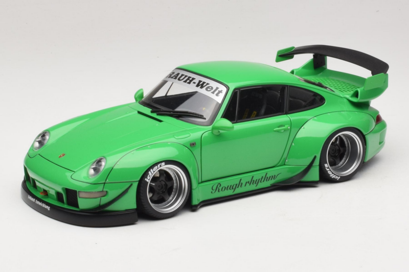 Porsche 911 993 RWB Zelen Gun Grey Wheels AUTOart 1:18 78151 Kompozit