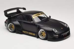 Porsche 911 993 RWB Matt Black With Gold Wheels AUTOart 1:18 78154 Kompozit – slika 6 od 8