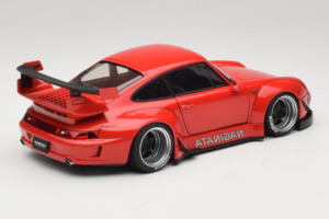 Porsche 911 993 RWB Rdeč Gun Grey Wheels AUTOart 1:18 78153 Kompozit – slika 3 od 8