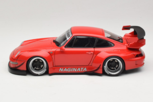 Porsche 911 993 RWB Rdeč Gun Grey Wheels AUTOart 1:18 78153 Kompozit – slika 4 od 8