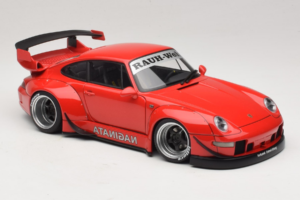 Porsche 911 993 RWB Rdeč Gun Grey Wheels AUTOart 1:18 78153 Kompozit – slika 6 od 8