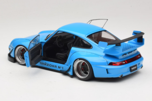 Porsche 911 993 RWB Nebeško Modra Gun Grey Wheels AUTOart 1:18 78152 Kompozit – slika 5 od 8